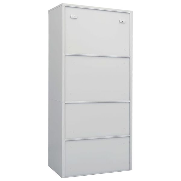 vidaXL Wardrobe Light Grey 80x50x180 cm Steel