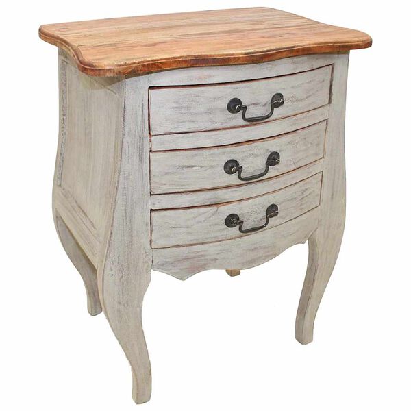 vidaXL Bedside Cabinet Solid Mahogany Wood 48x35x64 cm