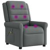 vidaXL Massage Recliner Chair Dark Grey Fabric
