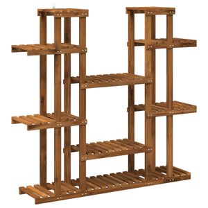 vidaXL Plant Stand Natural 123 x 25 x 114.5 cm Solid Acacia Wood