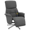 vidaXL Massage Recliner Chair with Footrest Dark Grey Fabric