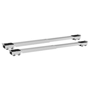 vidaXL Washing Machine Base Manual 2 pcs Silver 72 x 5 x 4.5 cm