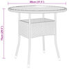 vidaXL Garden Table Ø80x75 cm Acacia Wood and Poly Rattan Black