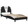vidaXL Bed Frame "Viana" without Mattress Black and White 90x190 cm Faux Leather