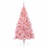 vidaXL Artificial Pre-lit Christmas Tree with 300 LEDs Pink 240 cm PVC