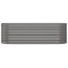 vidaXL Garden Raised Bed Galvanised Steel 224x80x68 cm Grey