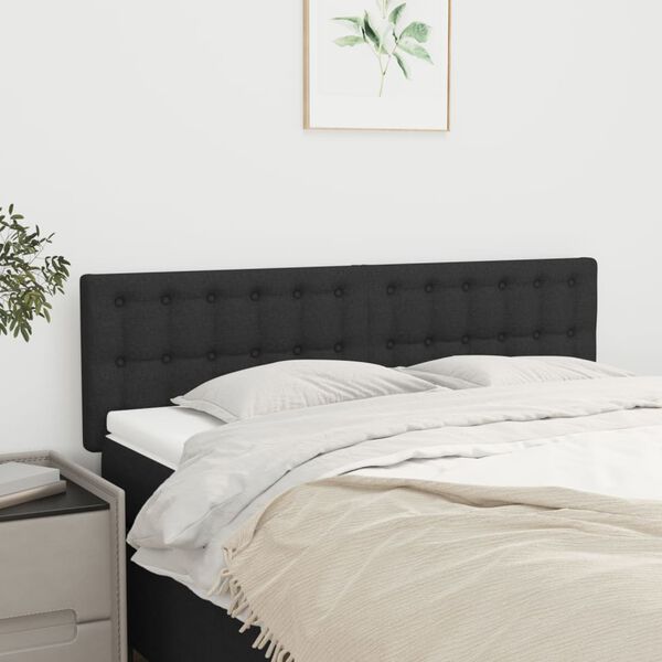 vidaXL Headboards 2 pcs Black 72 cm Fabric