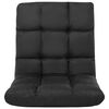 vidaXL Folding Floor Chair Black Microfibre
