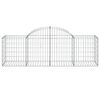 vidaXL Arched Gabion Baskets 13 pcs 200x50x60/80 cm Galvanised Iron