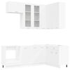 vidaXL Kitchen Unit LYON 8 pcs White Engineered Wood