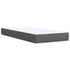 vidaXL Box Spring Bed with Mattress Dark Grey King Single Fabric