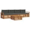 vidaXL Outdoor Sofa Set 5 pcs Natural and Anthracite