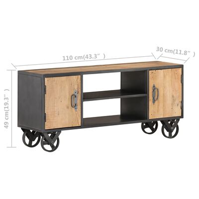 vidaXL TV Cabinet 110x30x49 cm Solid Reclaimed Wood