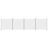 vidaXL 4-Panel Room Divider White 698x180 cm Fabric