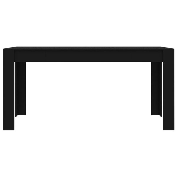 vidaXL Dining Table Black 160x80x76 cm Engineered Wood