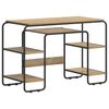 vidaXL Desk with Storage Artisan Oak 113.5 x 52 x 75.5 cm