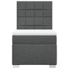 vidaXL Box Spring Bed with Mattress Dark Grey King Single Fabric