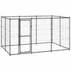 vidaXL Dog Kennel | Black | Powder-coated steel | 7.26 m&sup2; | Tough | Dog Kennel