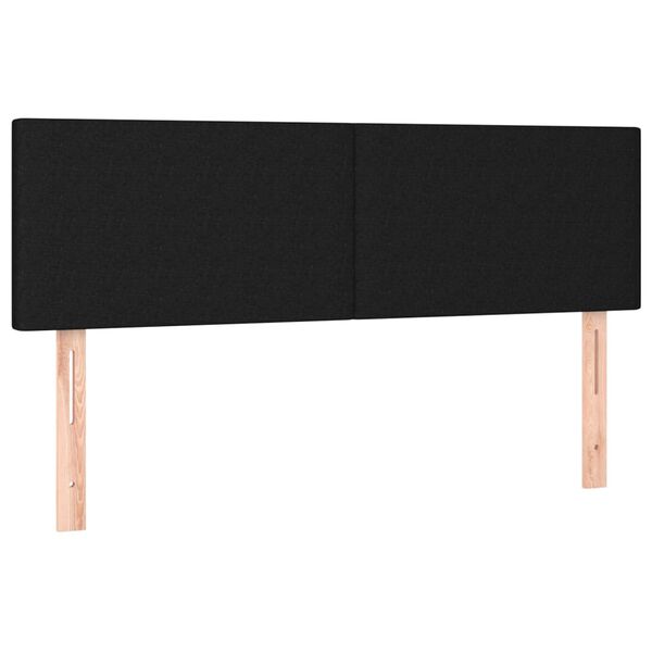 vidaXL Headboards Black 144x5x78/88 cm Fabric