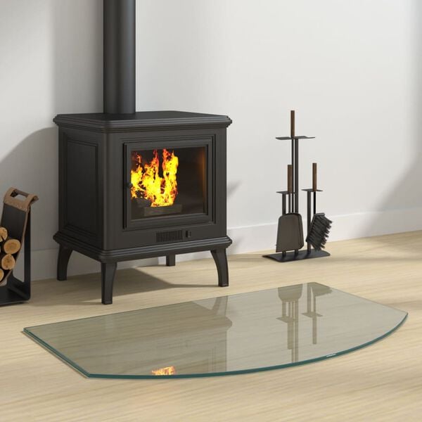 vidaXL Fireplace Glass Plate 80x50 cm