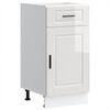 vidaXL Kitchen Base Cabinet "Porto" High Gloss White Engineered Wood
