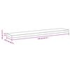 vidaXL Floating Wall Shelves 2 pcs White 120x23.5x3.8 cm MDF