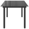 vidaXL Garden Table Black 190x90x74 cm Aluminium and Glass