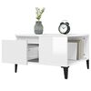 vidaXL Coffee Table High Gloss White 55x55x36.5 cm Engineered Wood
