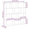 vidaXL Wall Cube Shelf 12 Compartments White Engineered Wood