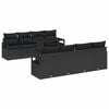 vidaXL Garden Sofa Set 9 pcs Black Poly rattan