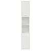 vidaXL Bathroom Cabinet High Gloss White 30x30x183.5 cm Engineered Wood