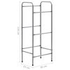 vidaXL Storage Shelf for 3 Crates Silver 50x33x116 cm Steel