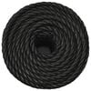 vidaXL Work Rope Black 12 mm 25 m Polypropylene