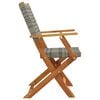 vidaXL Folding Garden Chairs 8 pcs Grey Poly Rattan and Solid Wood