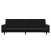 vidaXL 2-Seater Sofa Bed Black Velvet