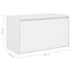 vidaXL Hall Bench 80x40x45 cm White Engineered Wood