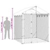 vidaXL Outdoor Dog Kennel with Roof Silver 2x2x2.5 m Galvanised Steel