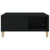vidaXL Coffee Table Black 80x80x36.5 cm Engineered Wood