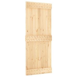 vidaXL Sliding Door NARVIK Natural and Black 85 x 210 cm (152.5 cm)
