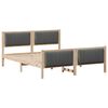 vidaXL Bed frame Brown and dark grey 150 x 200 cm Solid pine wood