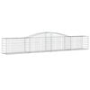 vidaXL Arched Gabion Baskets 3 pcs 400x50x60/80 cm Galvanised Iron