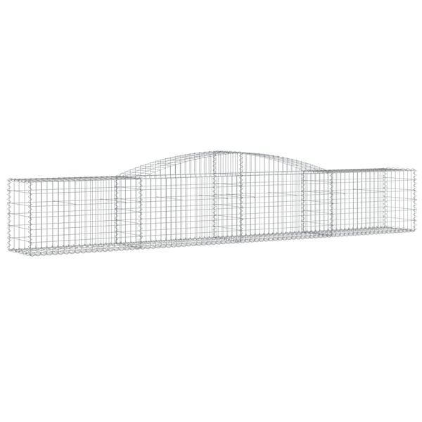 vidaXL Arched Gabion Baskets 3 pcs 400x50x60/80 cm Galvanised Iron