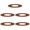 vidaXL suitable for Flat Tree Rings 5 pcs Rusty &Oslash;30/60 cm