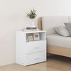 vidaXL Bed Cabinet White 50x32x60 cm
