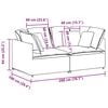 vidaXL Modular Sofa with Cushions Velvet Dark Grey