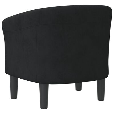 vidaXL Tub Chair Black Velvet