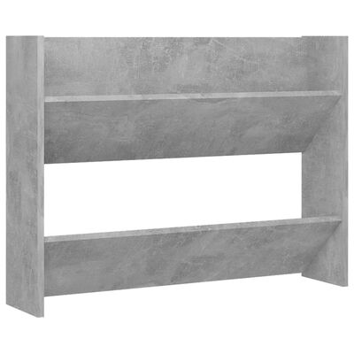 vidaXL Wall Shoe Cabinet Concrete Grey 80x18x60 cm Engineered Wood