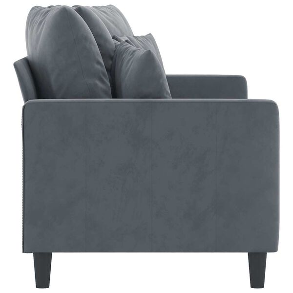 vidaXL 2-Seater Sofa Dark Grey 140 cm Velvet