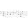 vidaXL 20-Panel Pet Cage with Door Black 175x175x35 cm Steel