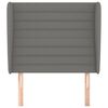 vidaXL Headboard with Ears Dark Grey 83 cm Fabric